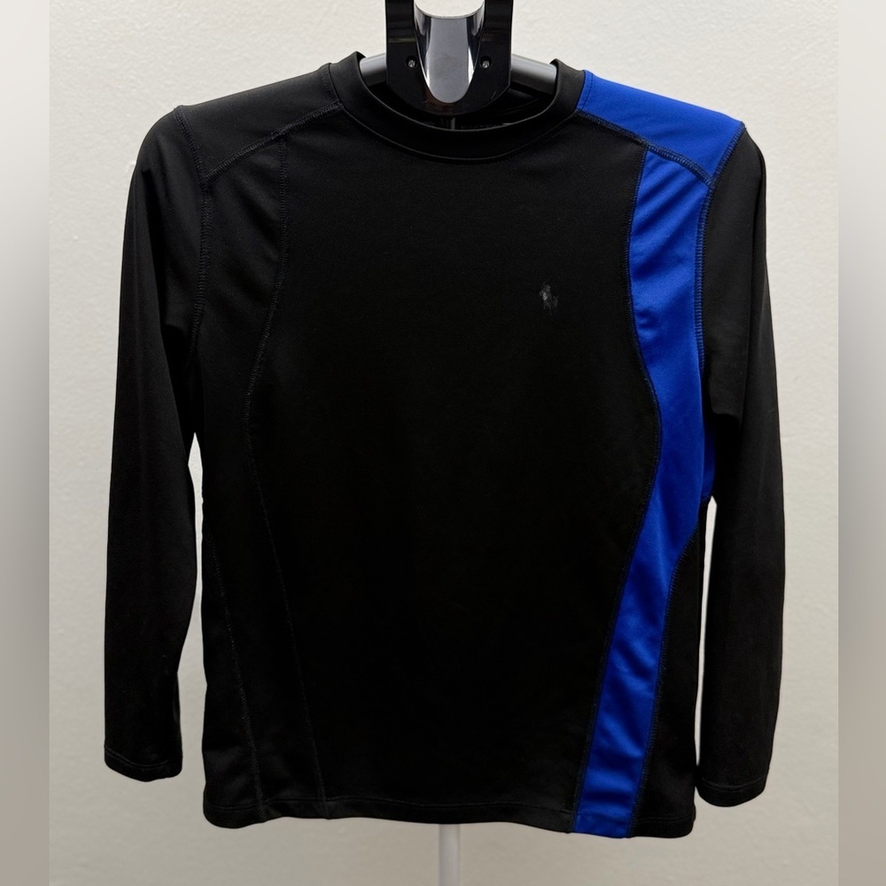 Polo by Ralph Lauren Black and Blue Shirt Size L